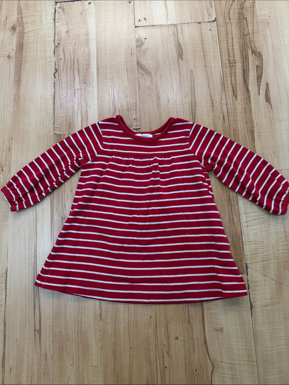 Hanna Andersson Red Striped Long Sleeve 12-18M (80cm)